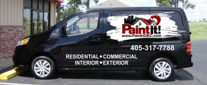 Paint It OKC has this painter's van for OKC door painting.