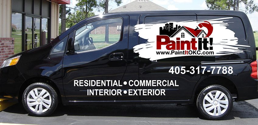 Paint It OKC has this painter's van for OKC door painting.