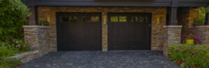 black garage doors